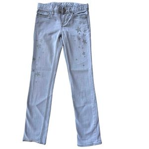 GAP kids gray jeans with glittery stars size 8